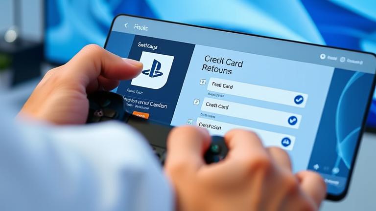 alt_text: Person removing credit card info from PSN menu in a sleek, tech-savvy gaming setup.
