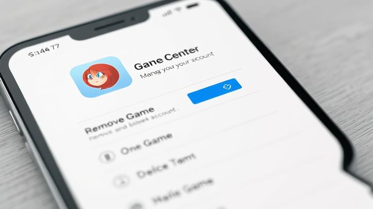 alt_text: iOS device screen showing Game Center app with options to delete a game.