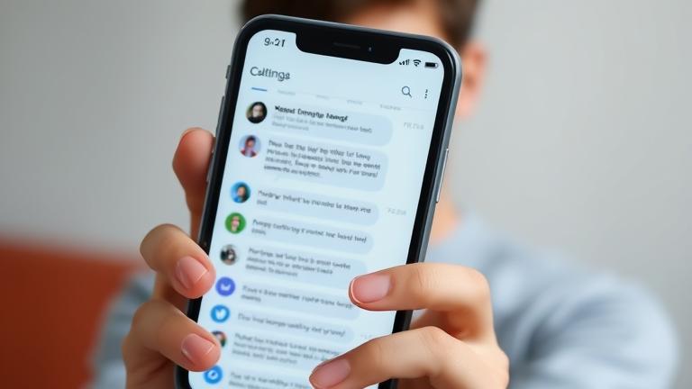 alt_text: Smartphone with fading chat, blurred background, person puzzled—mystery of disappearing messages.