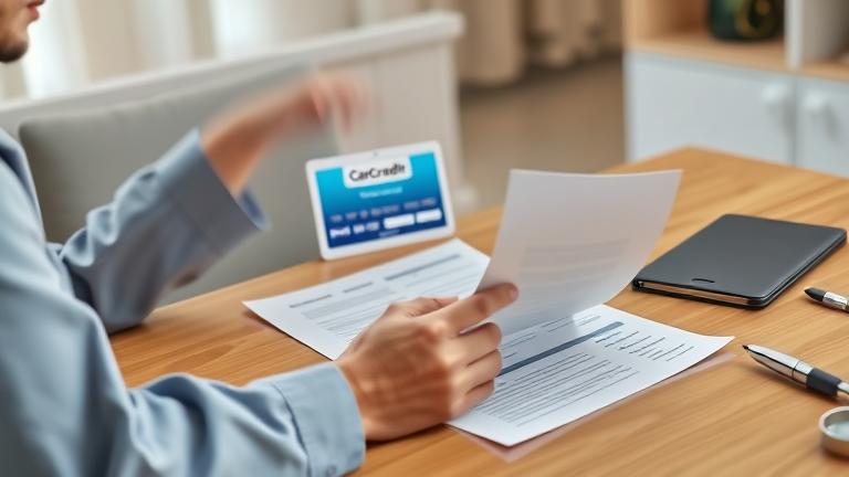 alt_text: Person reviews CareCredit statements at home, balancing healthcare and financial options.