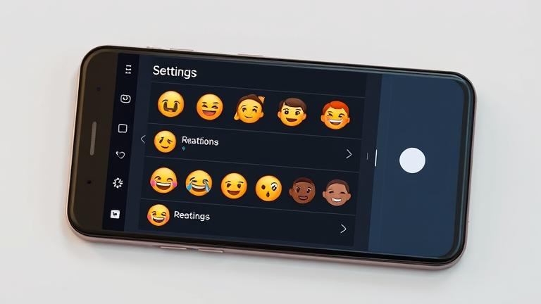 alt_text: Android screen showing bulk emoji skin tone options and multi-reaction customization.