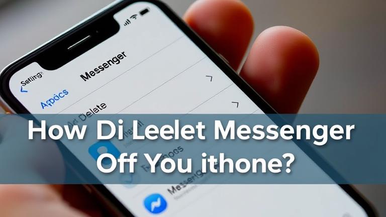 alt_text: Close-up of iPhone Settings showing Messenger app, with text: "How Do I Delete Messenger Off My iPhone?"