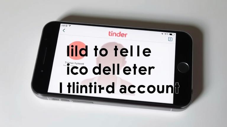 alt_text: Smartphone screen shows a faded Tinder profile, hinting the account was deleted.