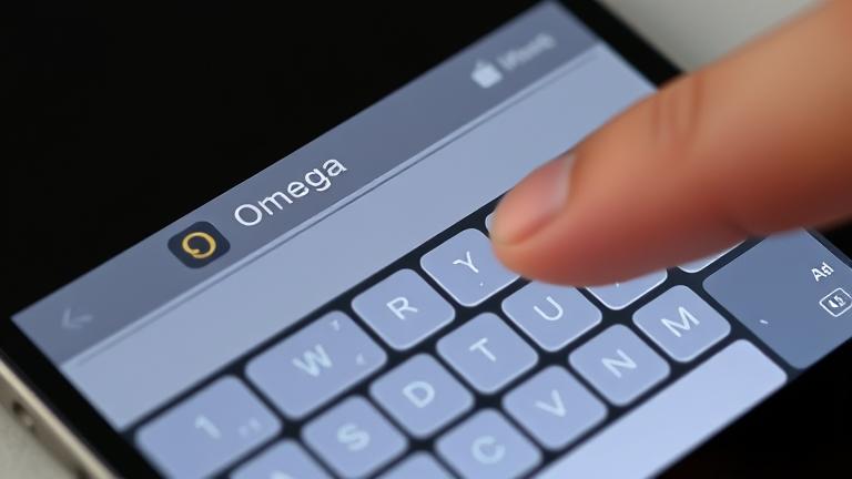 how to type omega symbol on iphone?