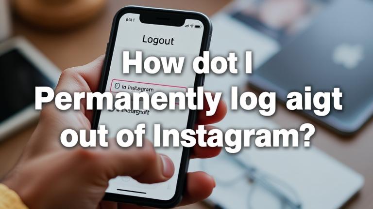 How do I permanently log out of Instagram?
