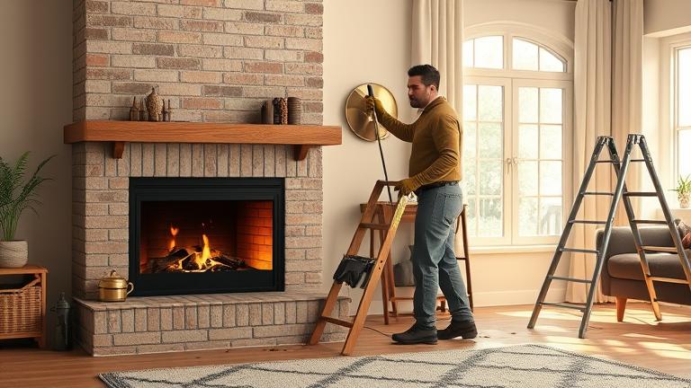 how to clean a chimney with a fireplace insert?