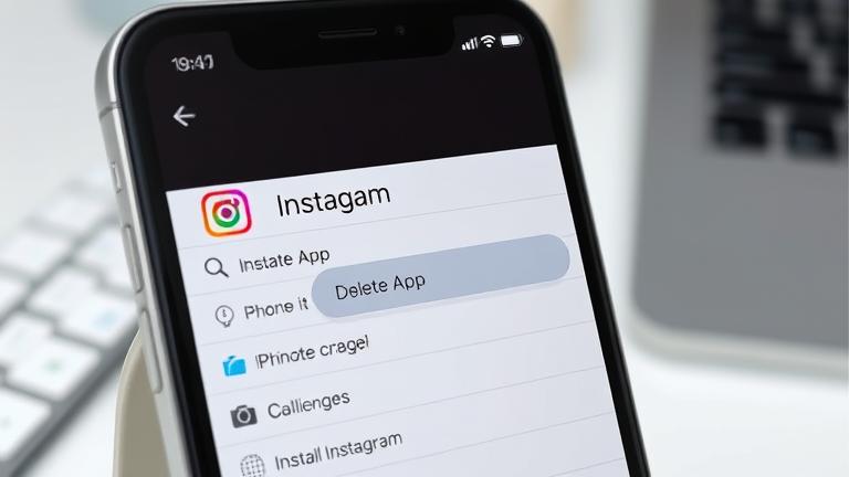 How do I uninstall Instagram on my iPhone?