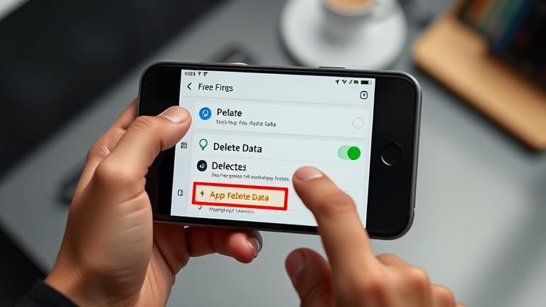 how do i delete free fire data?