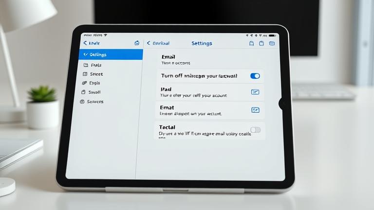 How do you turn off email on iPad?
