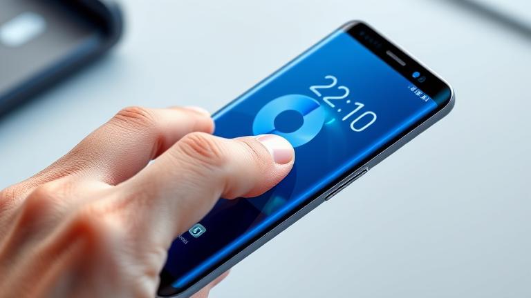 alt_text: Close-up of Galaxy S8 Edge with hand pressing buttons to take a screenshot.