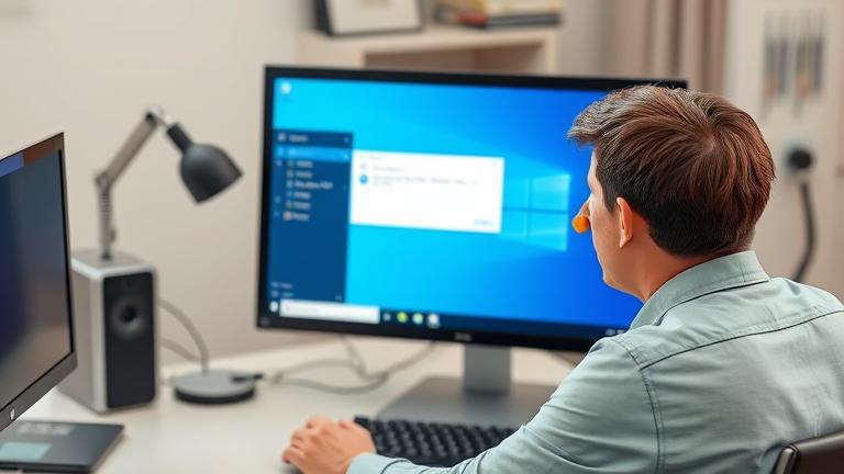 alt_text: Frustrated Windows 10 user unable to change background, showing error message on desktop.