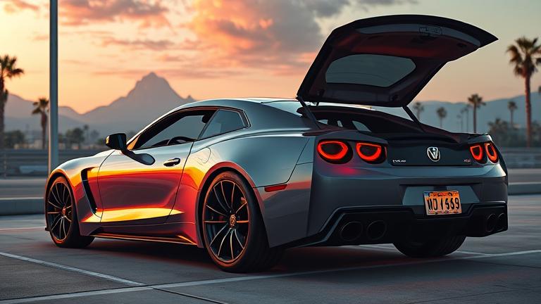 alt_text: A stylish car in LA hints at illegal weed transport with vibrant, cinematic cityscape.