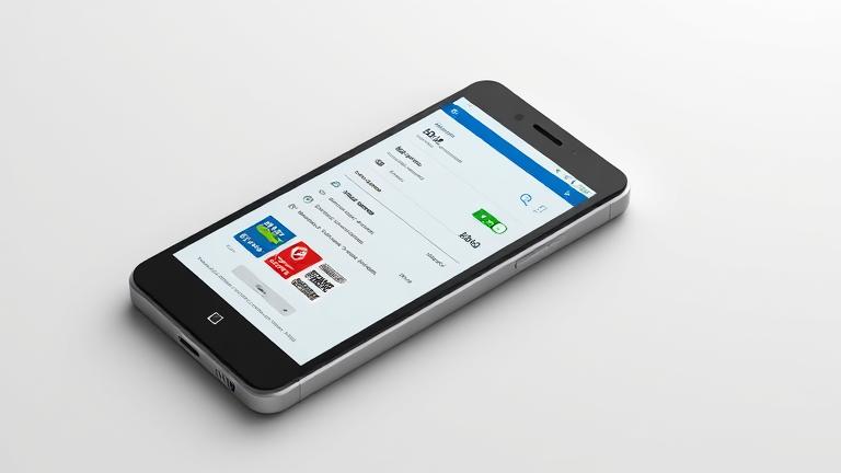 alt_text: Smartphone with Windows 10 Store, billing statement, and payment icons, highlighting secure app purchases.