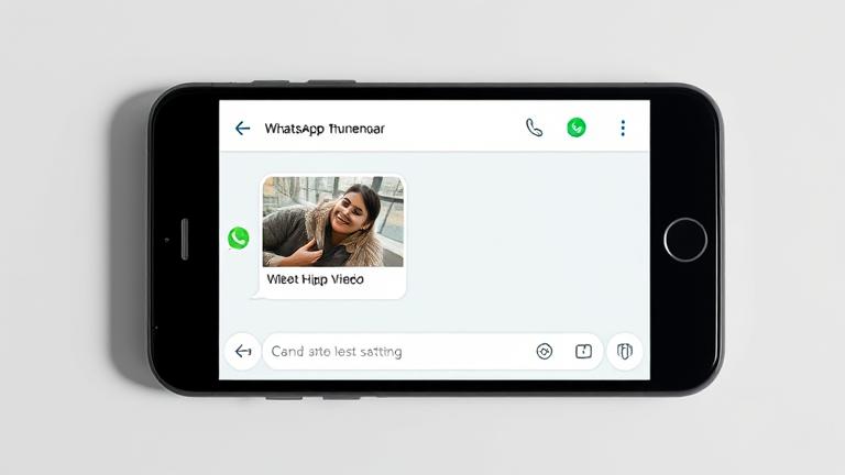 alt_text: Smartphone displaying WhatsApp chat sharing high-quality videos and images clearly.