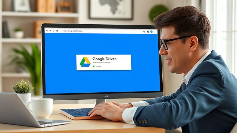 alt_text: Frustrated user facing download errors on Google Drive via Edge on a workspace screen.