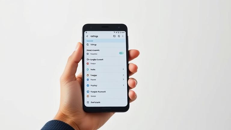 alt_text: Person holding Vivo V7 with settings open, highlighting Google account options.