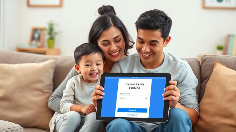 alt_text: Parent and child on couch with tablet, promoting safe online habits and parental guidance.