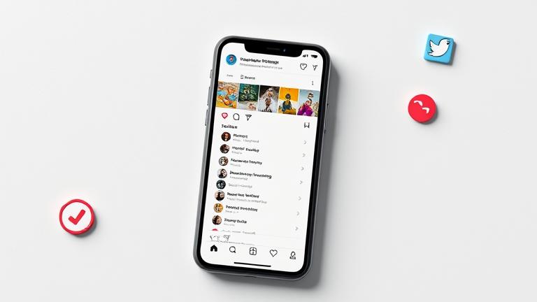 alt_text: Instagram post screen showing shared users list with profile pictures, icons, and modern design.