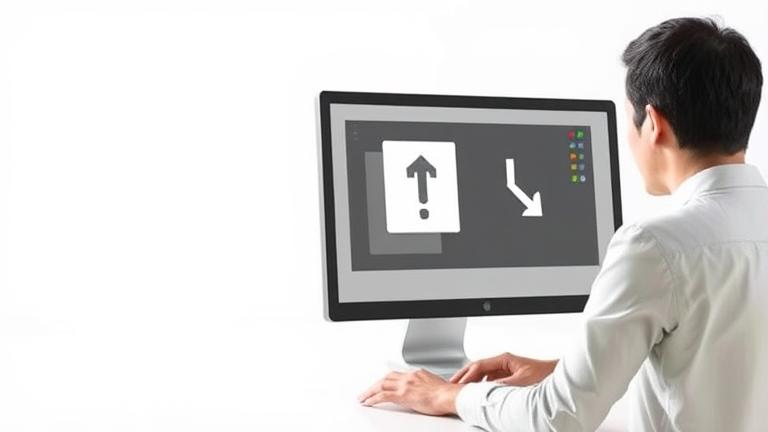 alt_text: Business professional using Tally ERP 9 on computer, indicating company closing process.