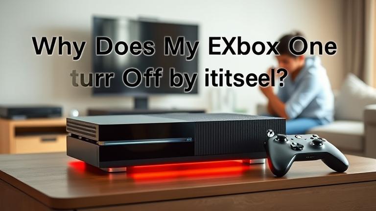alt_text: Xbox One on desk with heat waves, gamer inspecting, highlighting overheating issues.