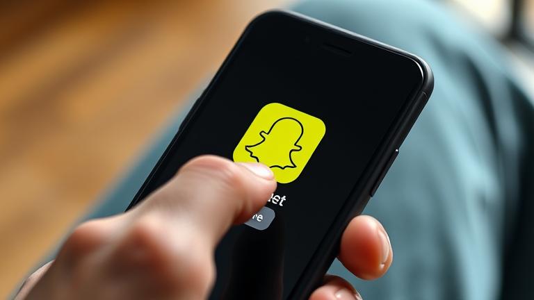 alt_text: Person deletes Snapchat on phone, close-up of icon removal with a casual background.