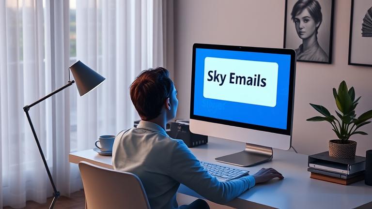 alt_text: Person at modern desk with clear inbox on screen, coffee, soft lighting—achieving email clarity.