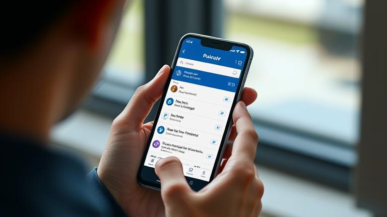 Person using PlayStation App on phone, highlighted delete message option, modern and clear interface.