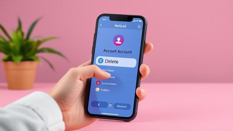 alt_text: Smartphone screen showing Wattpad settings and delete option with a user interacting.