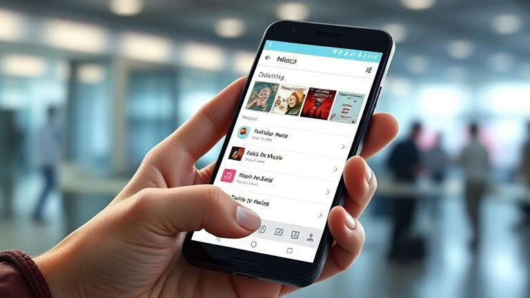 alt_text: Person managing music on Android, with delete options shown on the screen.