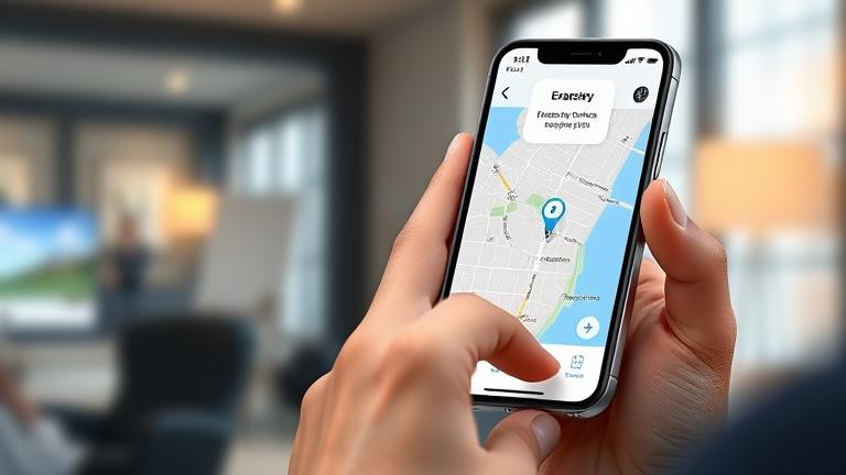 alt_text: Person erases iPhone device via Find My app in modern home setting, highlighting privacy.