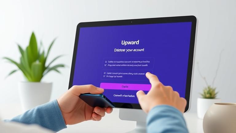 how to delete upward account?