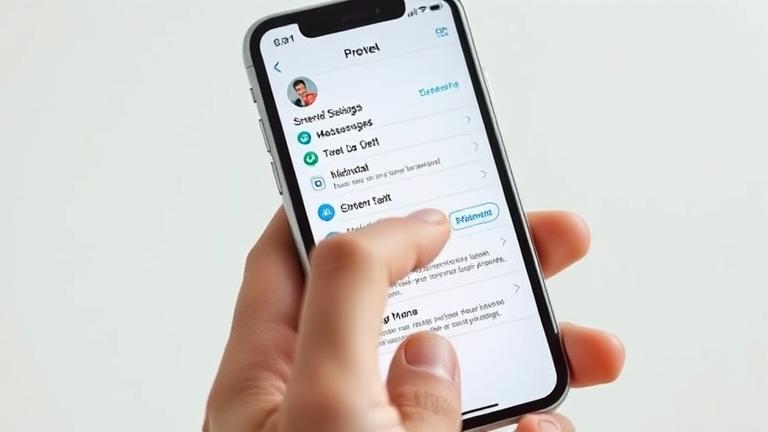 alt_text: Close-up of iPhone screen showing hidden or unsent Messenger messages in a sleek, modern setting.