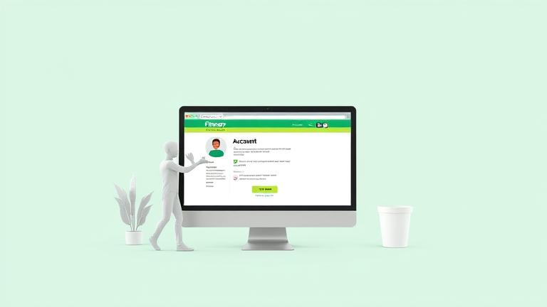 alt_text: Person deletes Fiverr account using device with clear delete button, sleek design.