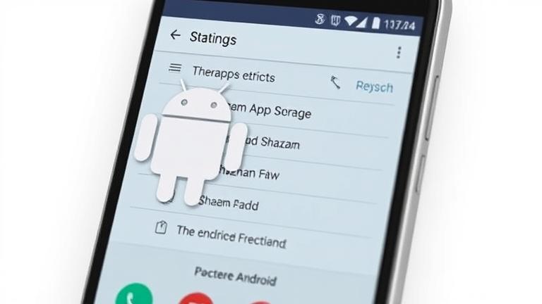 alt_text: Android phone settings showing app storage, highlighting Shazam tag locations in file manager.