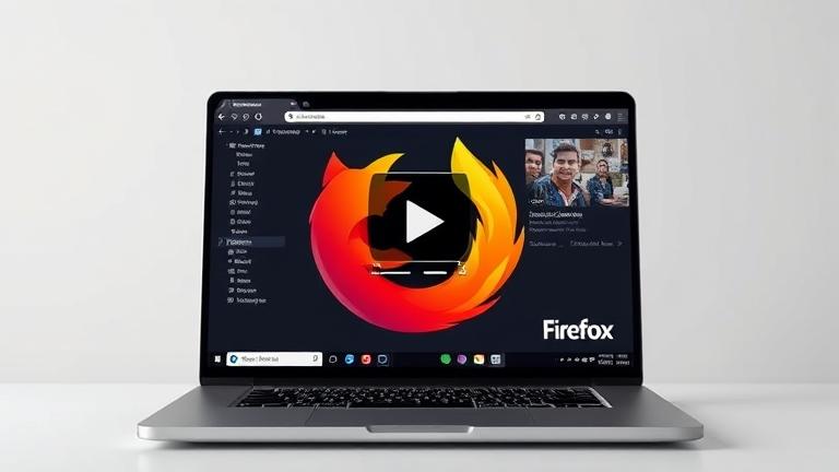 alt_text: Modern Firefox screen with floating video in PiP mode over browser content.