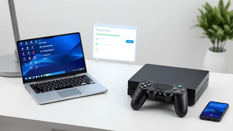 alt_text: PlayStation controller and device with PSN deactivation settings on screen.
