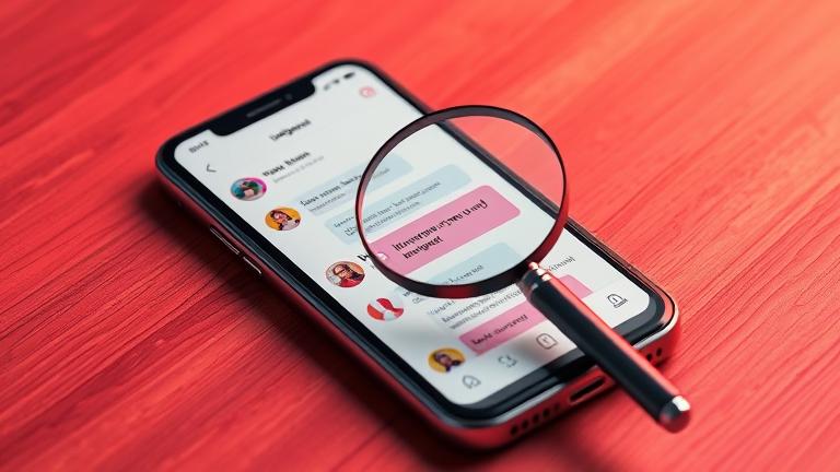 alt_text: Instagram chat with unsent message, magnifying glass and eye icon reveal who unsent.