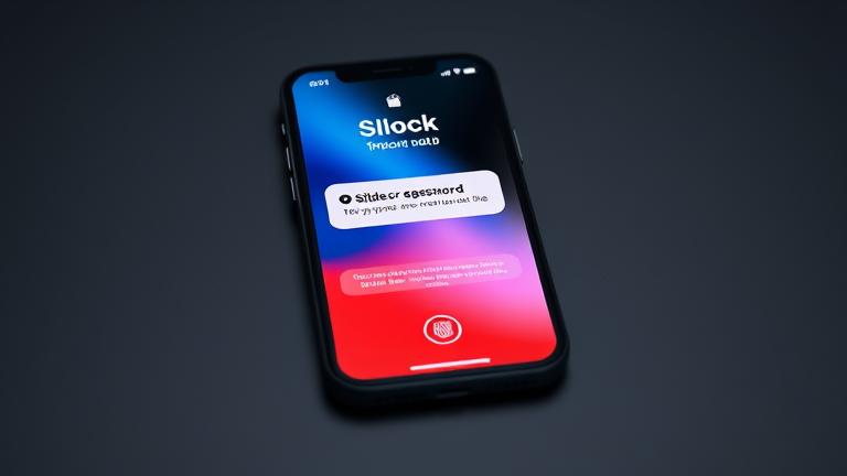 alt_text: Modern iPhone unlocking scene with gesture hints, fingerprint, face ID, sleek tech background.