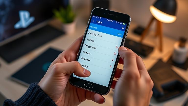 How do I delete a PSN account on my phone?