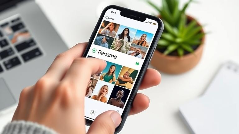 how to name photos on iphone?