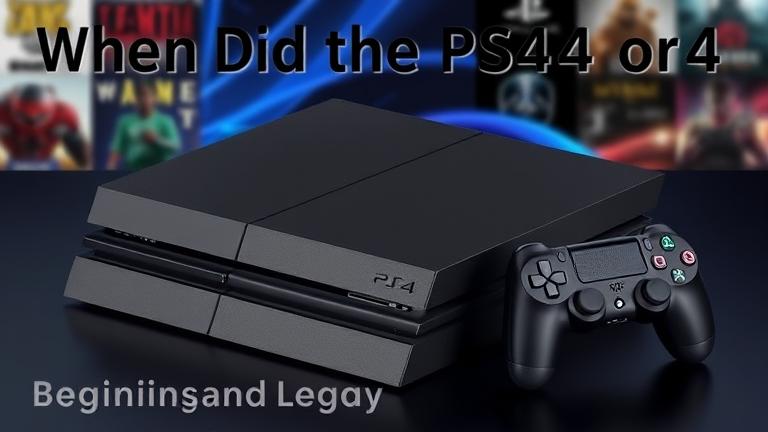 alt_text: PS4 console with controller, game covers, and retro vibes hinting at its launch history.