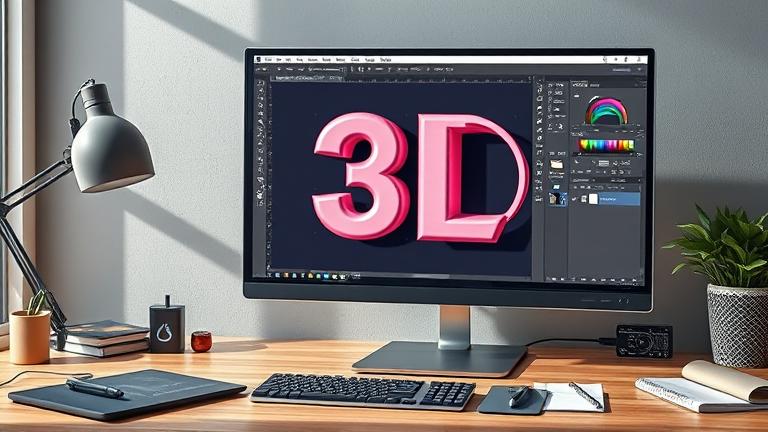 how do i make text 3d in photoshop cc?