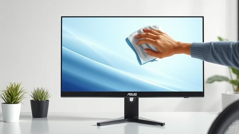how to clean a monitor screen asus?