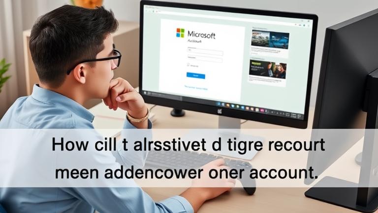 alt_text: Person at desk with Microsoft login, gaming controller, modern workspace, title overlay.