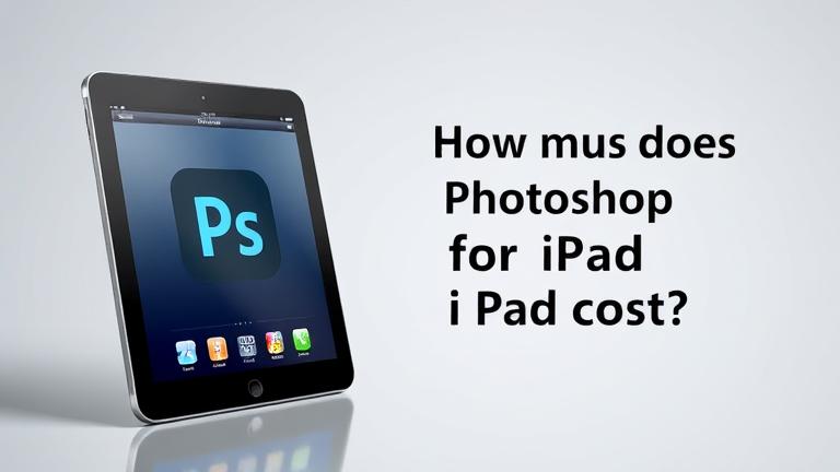 alt_text: iPad showing Photoshop with price tag; modern background highlights cost question.
