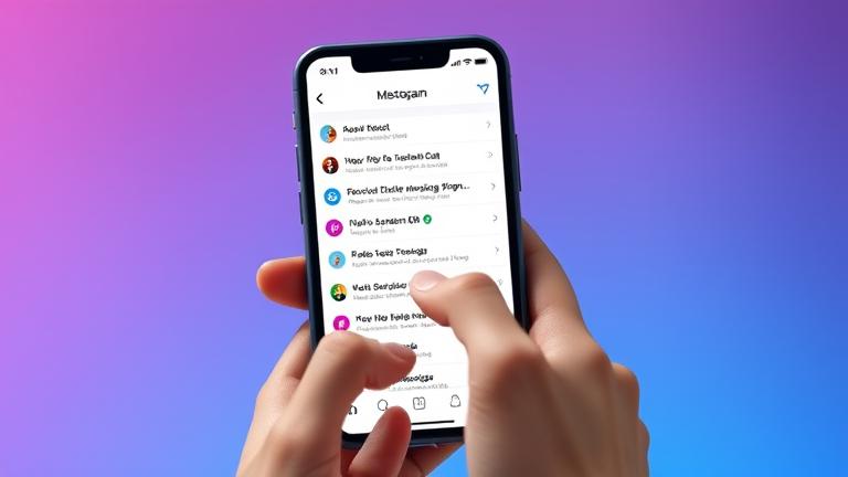 alt_text: Smartphone screen with Instagram inbox, user swiping to delete multiple messages confidently.