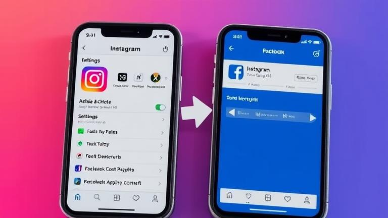 alt_text: Mobile screen showing Instagram and Facebook with disconnect options, illustrating unlinked accounts.