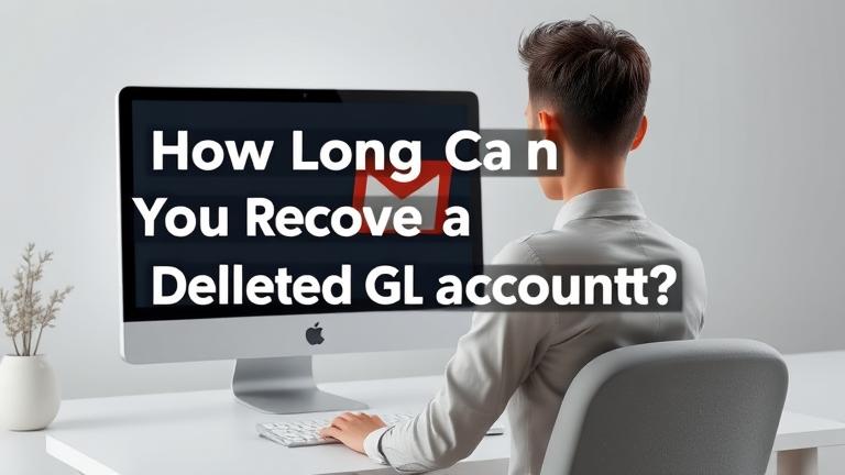 alt_text: Person viewing Gmail on screen with recovery icons; hopeful mood, bold text about account recovery.