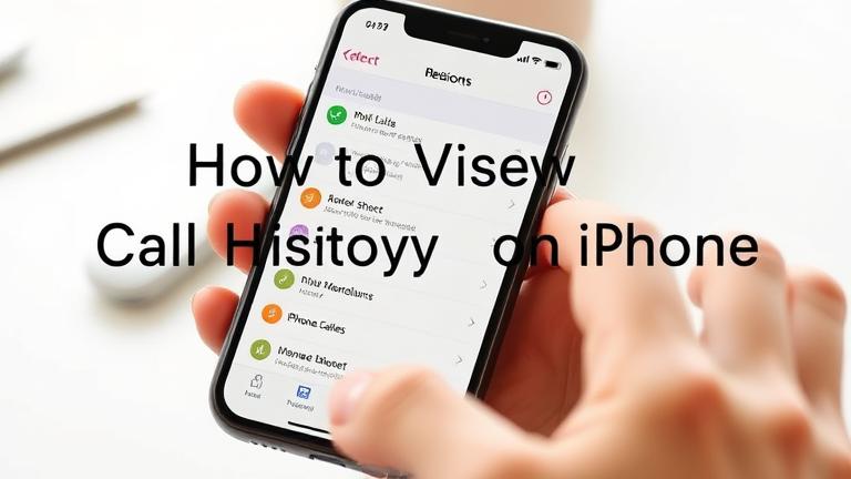 alt_text: iPhone screen showing call history with a person navigating the Recents tab, bright lighting.