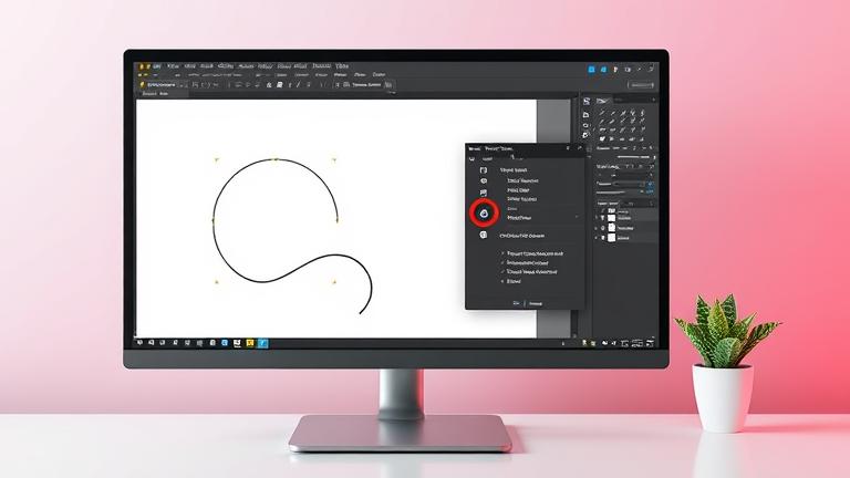alt_text: Illustrator screen showing outline mode turned off, highlighting menu to exit outline view.